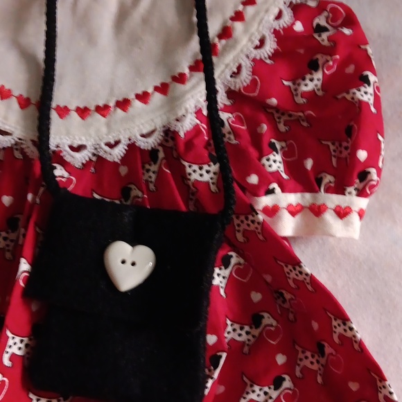 Doll Dalmatian vintage dress w purse - Picture 2 of 3